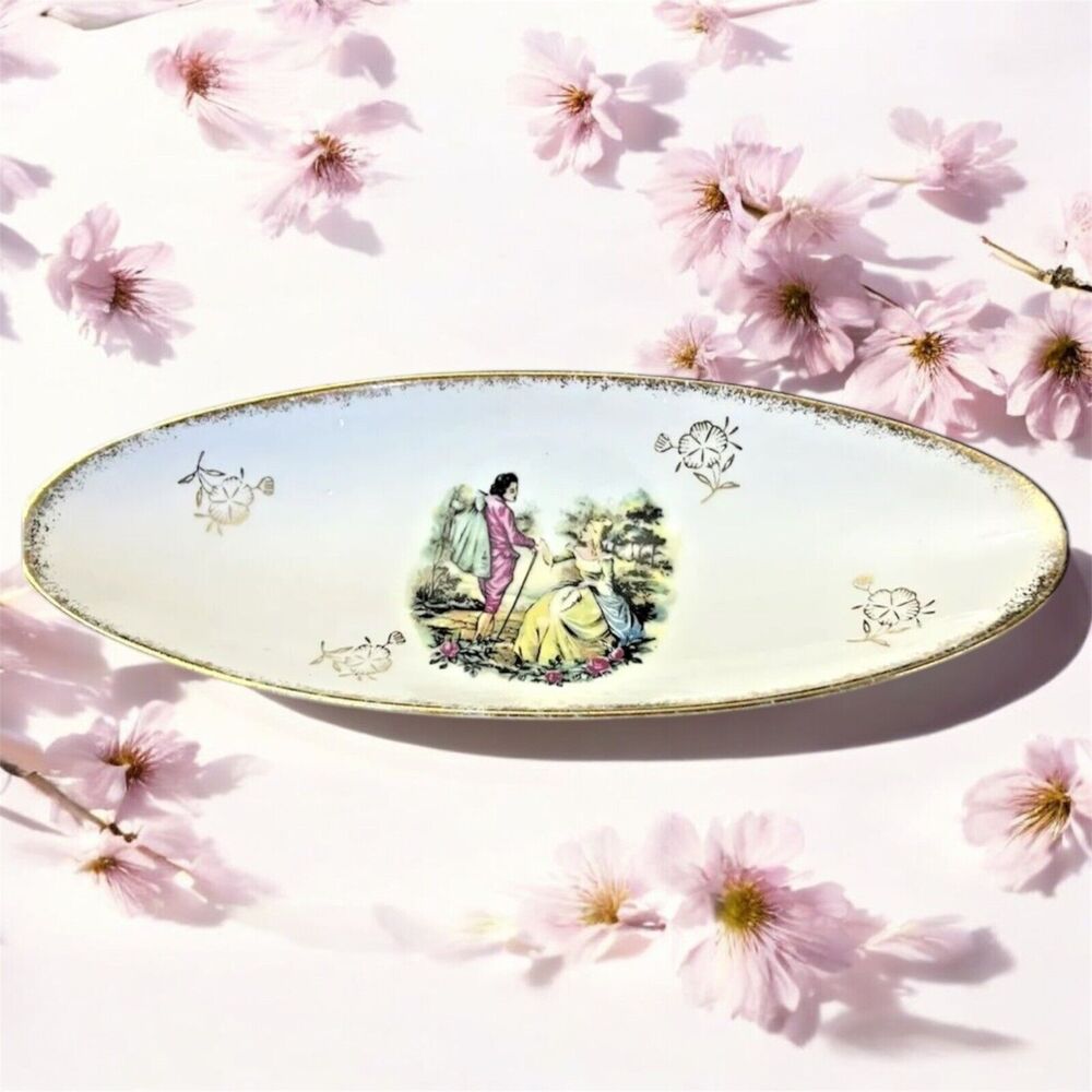 Oval Limoges Good Trim Serving Plate  Small